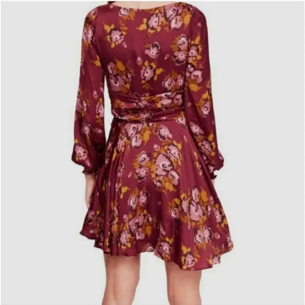 Free People Morning Light Long Sleeve Floral Size 0 Dress